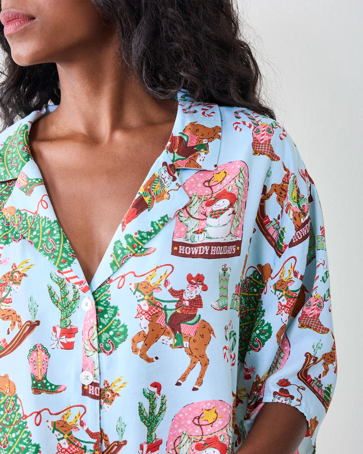 Printfresh Cowboy Christmas Wildest Dreams Pajama Set