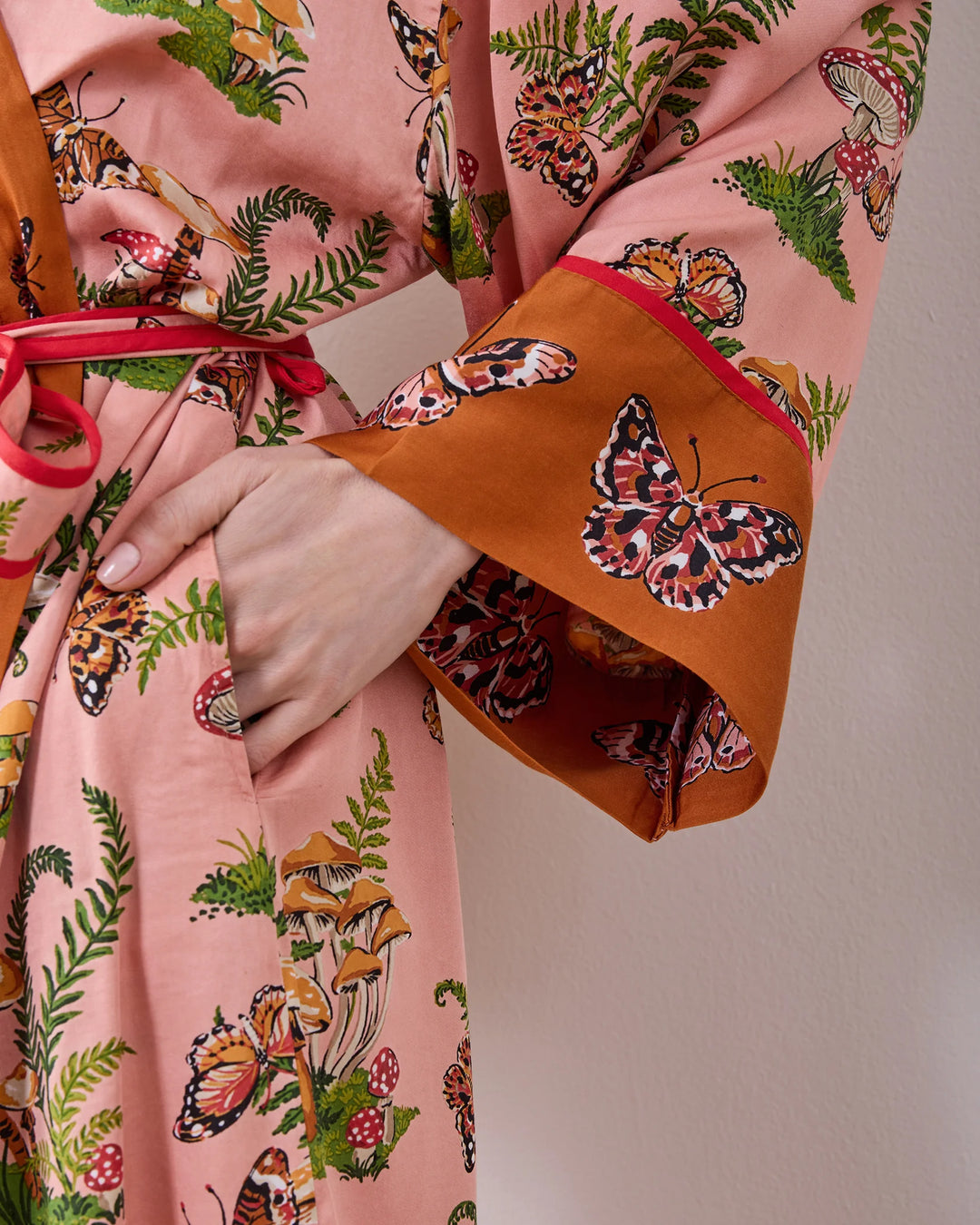 PrintFresh Rosewood Butterfly Forager Robe