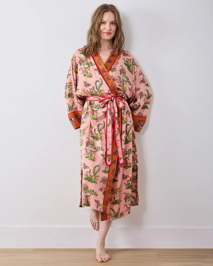 PrintFresh Rosewood Butterfly Forager Robe