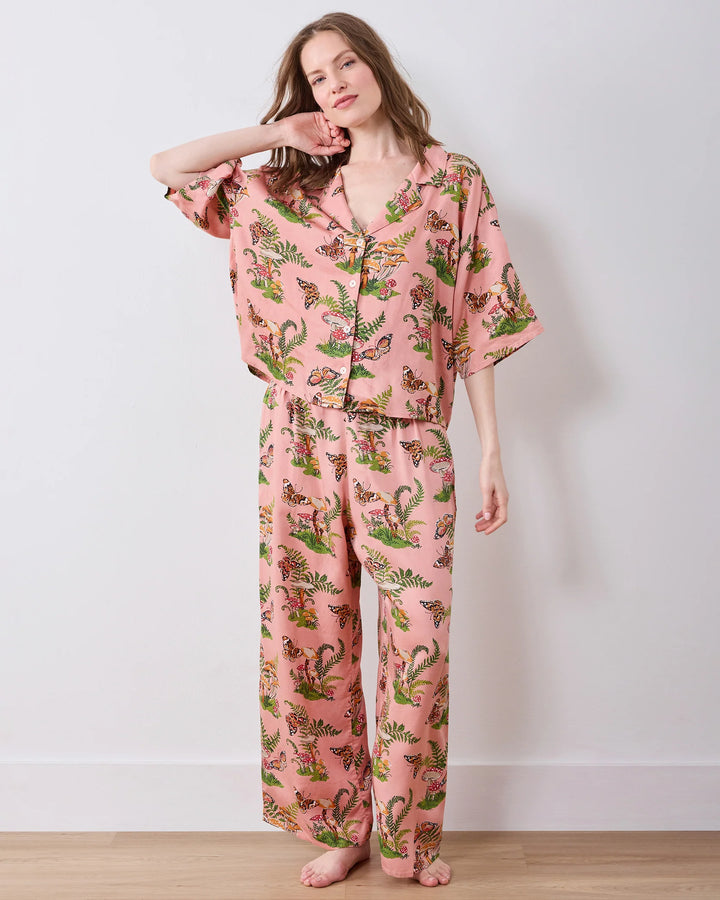 PrintFresh Rosewood Butterfly Forager Pajama Set