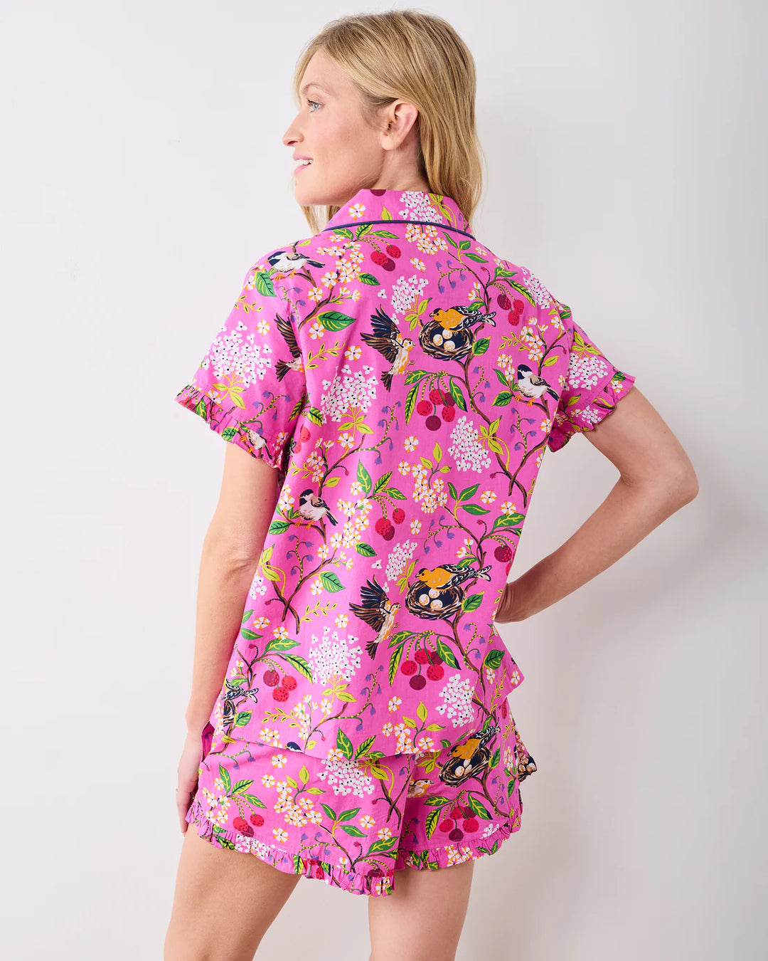 Printfresh Bird & Blossom Ruffle Short Set