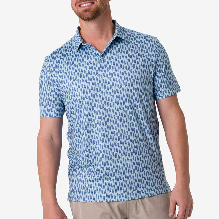 Burlebo Men's Bluebonnets Performance Polo