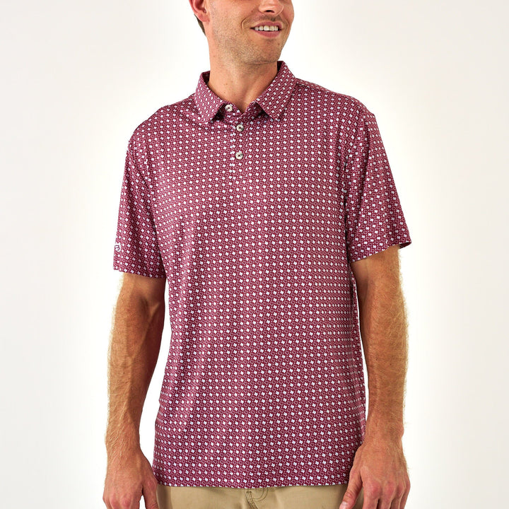 Burlebo Texas Maroon Performance Polo