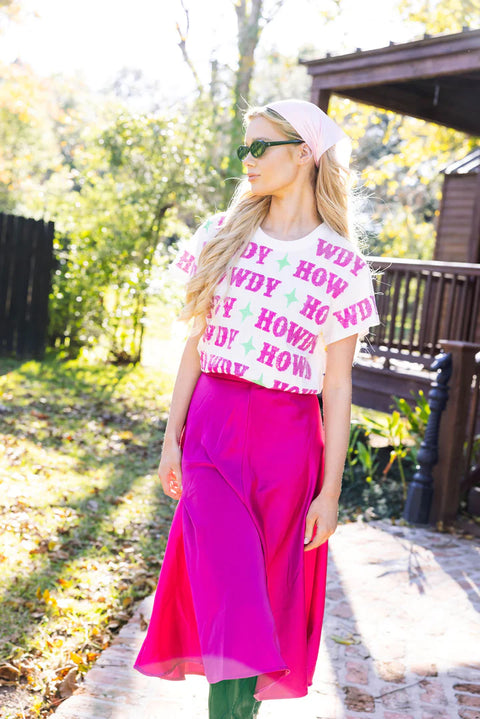 Queen of Sparkles - Howdy Y'all Colorblock Tee