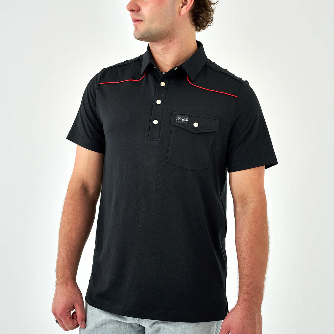 Burlebo Pearl Snap Performance Polo