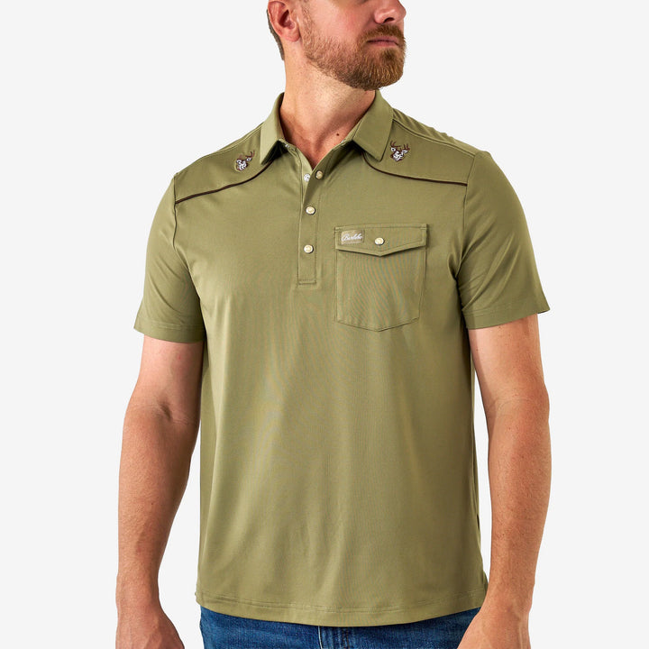 Burlebo Pearl Snap Performance Polo