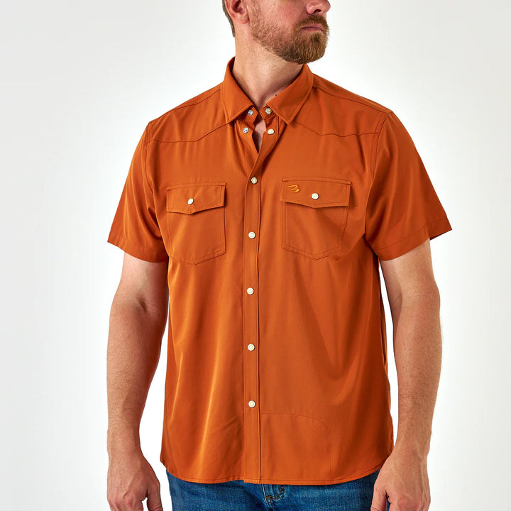 Burlebo Orange Performance Western Shirt
