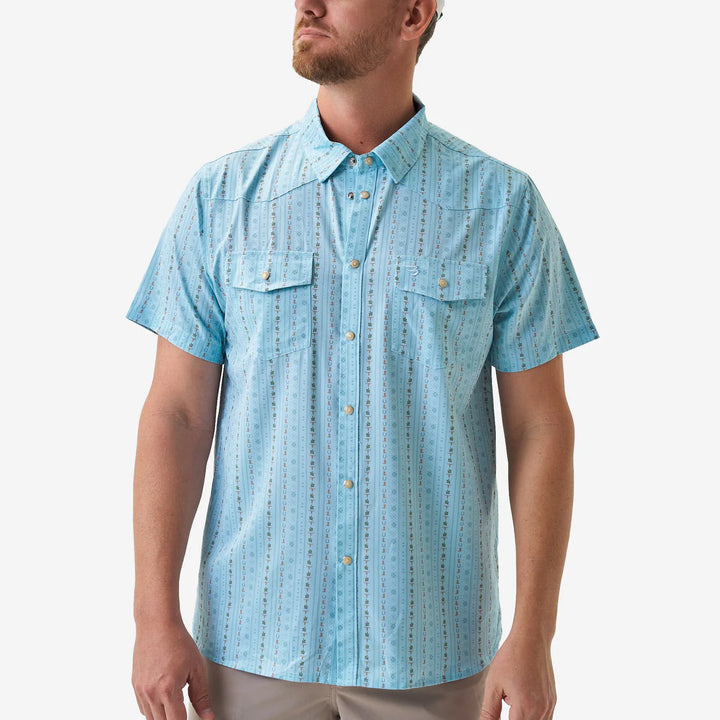 Burlebo Men's Blue Jean Ranch Performance Western Shirt