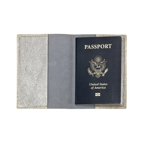 Passport Holder - White Gold