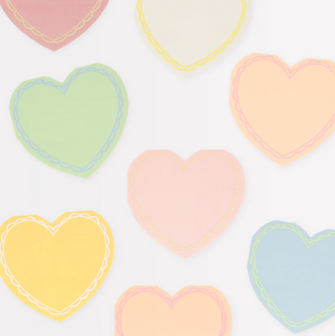 Meri Meri - Pastel Heart Mini Napkins
