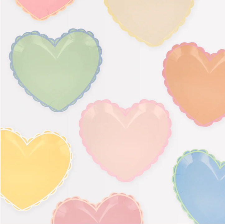 Meri Meri - Pastel Heart Small Paper Plates