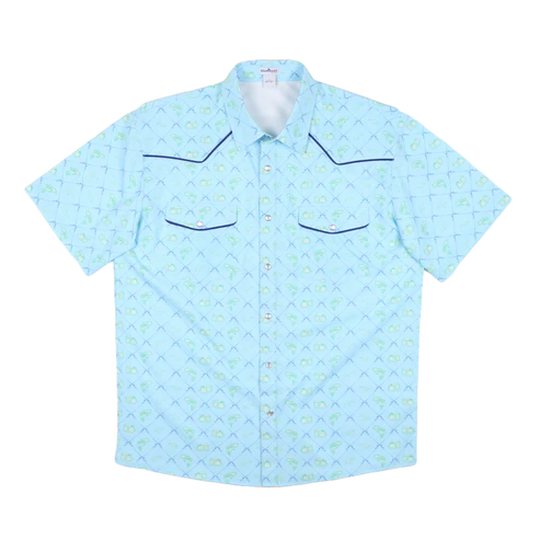 Blue Quail Men's Fisherman Pearl Snap Short Sleeve Shirt