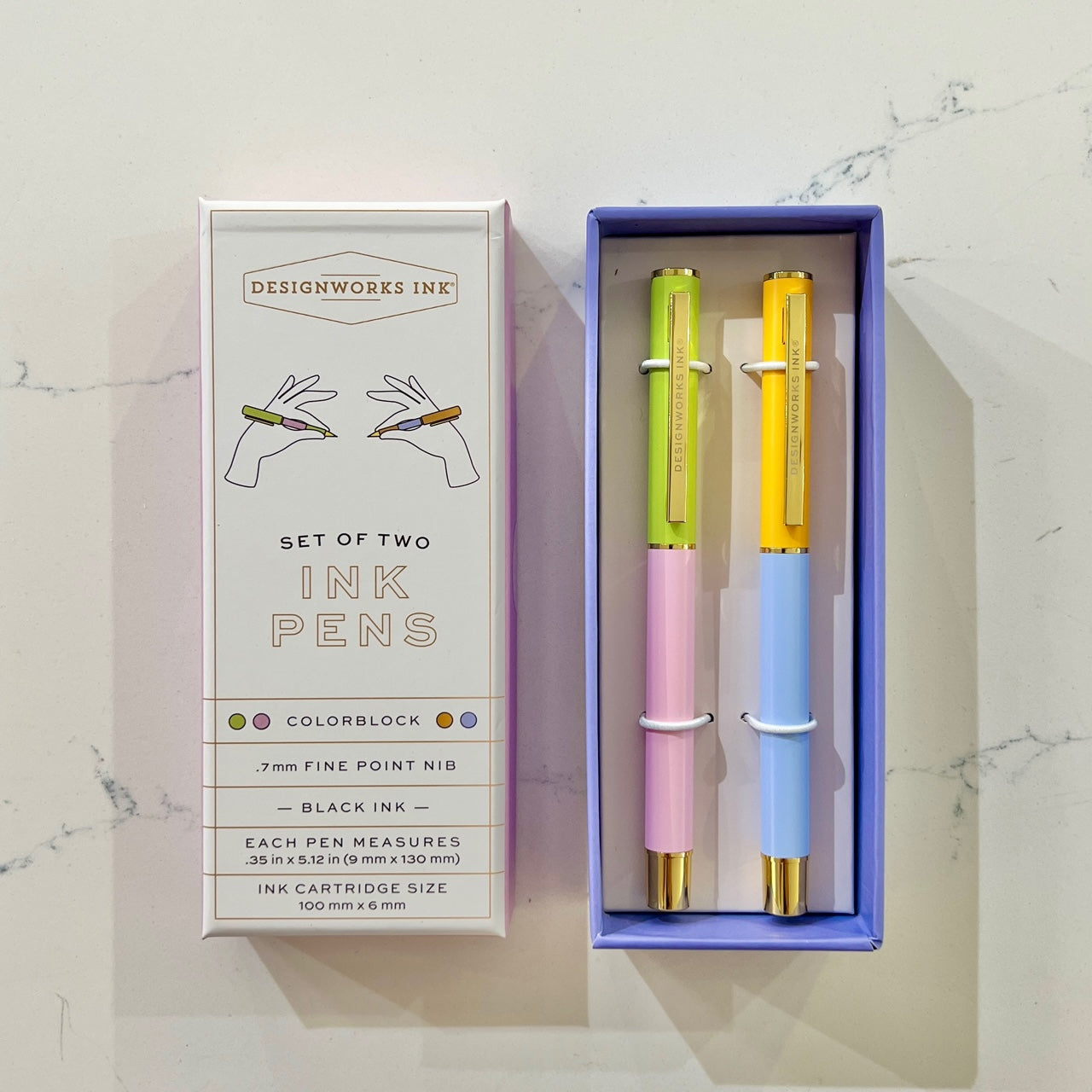 Designworks Ink - Colorblock Pen Set - Lilac & Cornflower โ Sunset & Co.