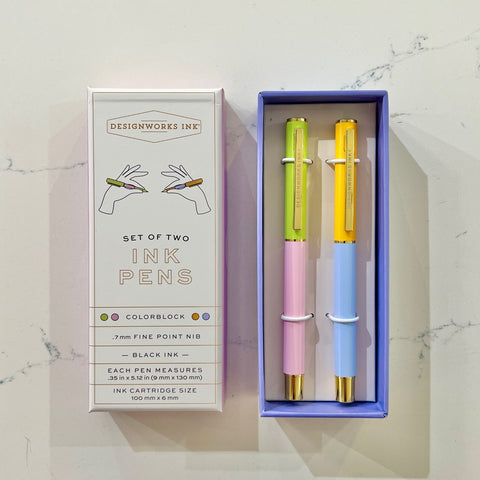 Colorblock Pen Set - Lilac & Cornflower