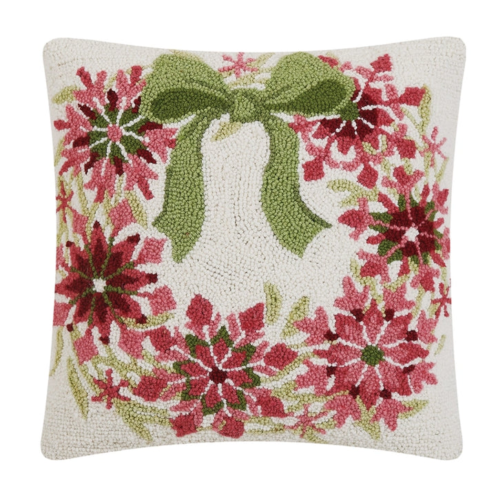 Peking Handicrafts Pink Wreath Hook Pillow