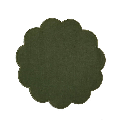 Chefanie - Scalloped Placemat - Green