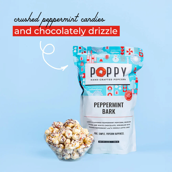 Poppy Handcrafted Popcorn Chocolate Peppermint Market Bag