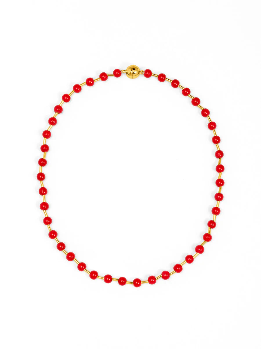 Zenzii Poppy Magnet Short Necklace