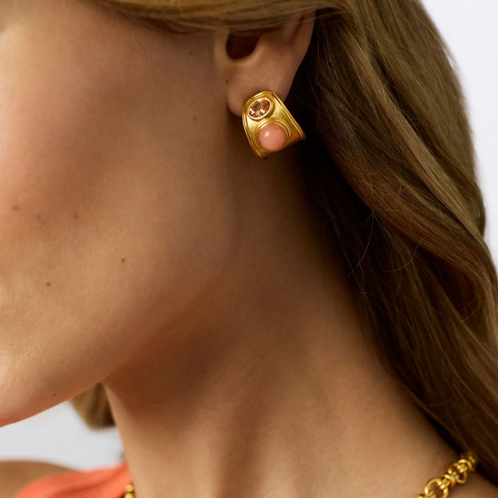 Julie Vos Portofino Stone Hoop