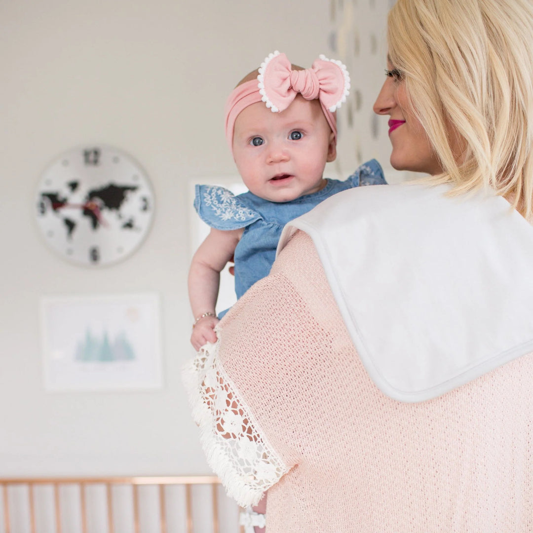 Copper Pearl White Premium Burp Cloth Set