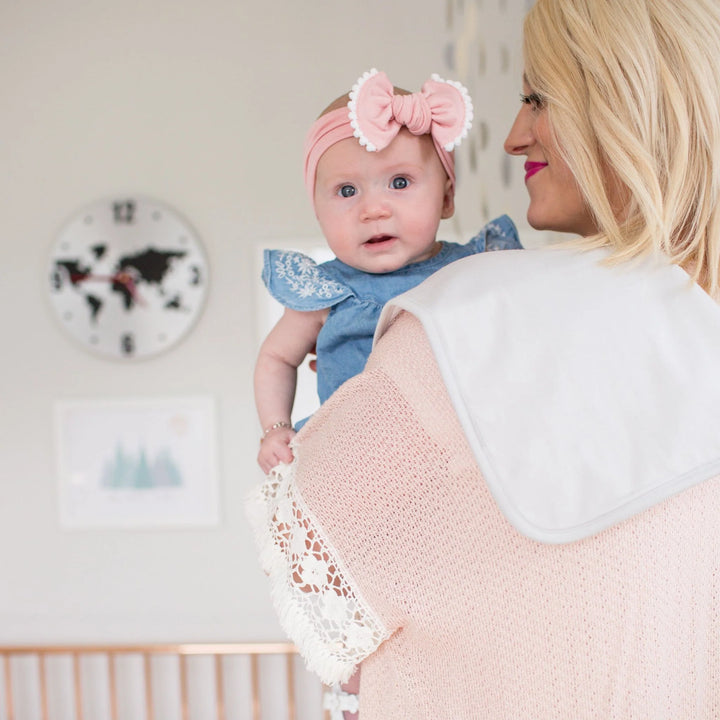 Copper Pearl White Premium Burp Cloth Set