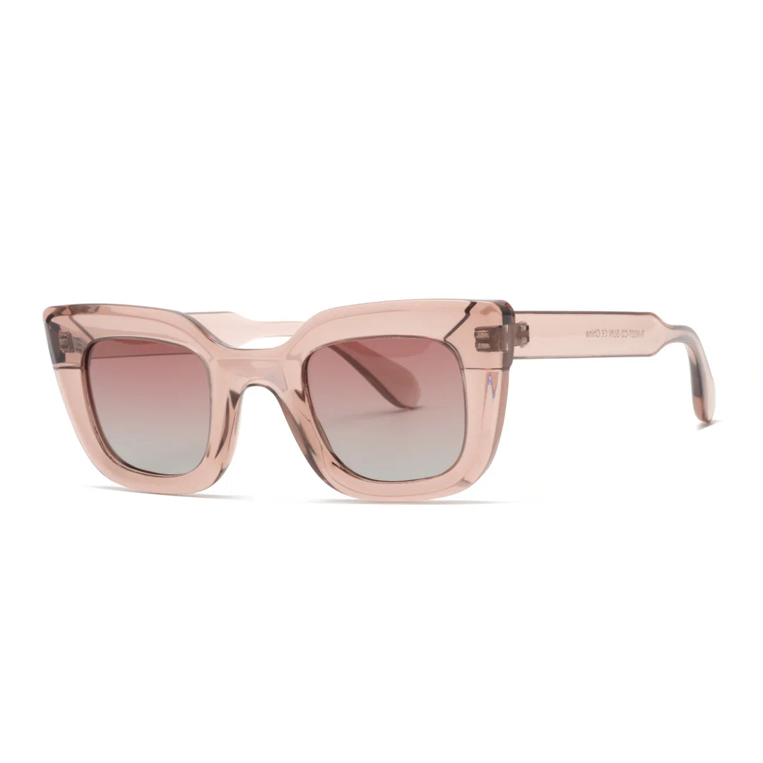 Ryan Simkhai Eyeshop Alaia Dusty Rose Smokey Pink Polarized Sunglasses