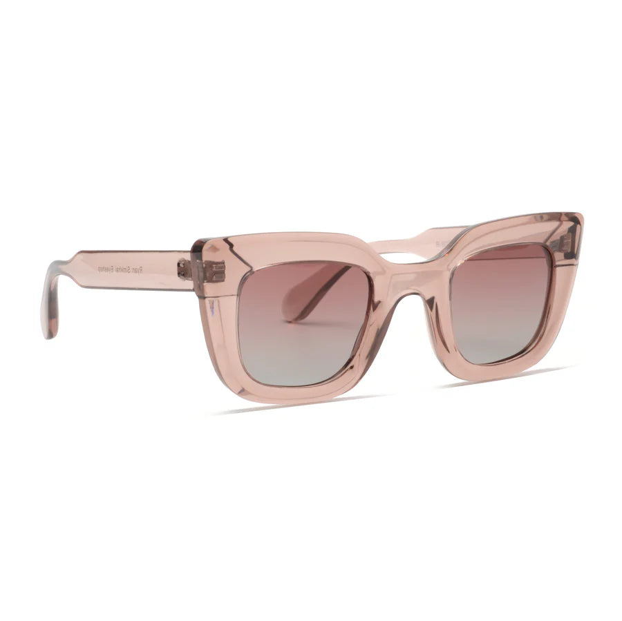 Ryan Simkhai Eyeshop Alaia Dusty Rose Smokey Pink Polarized Sunglasses