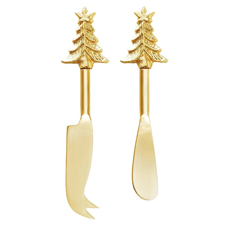 Gold Tree Cheese Knives Set