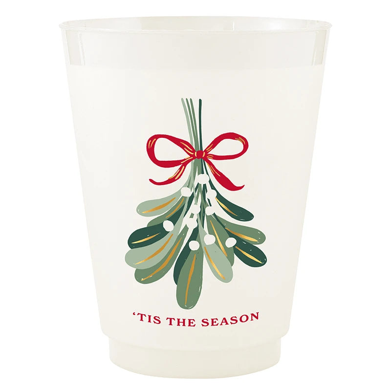 Holiday Theme Frosted Cups