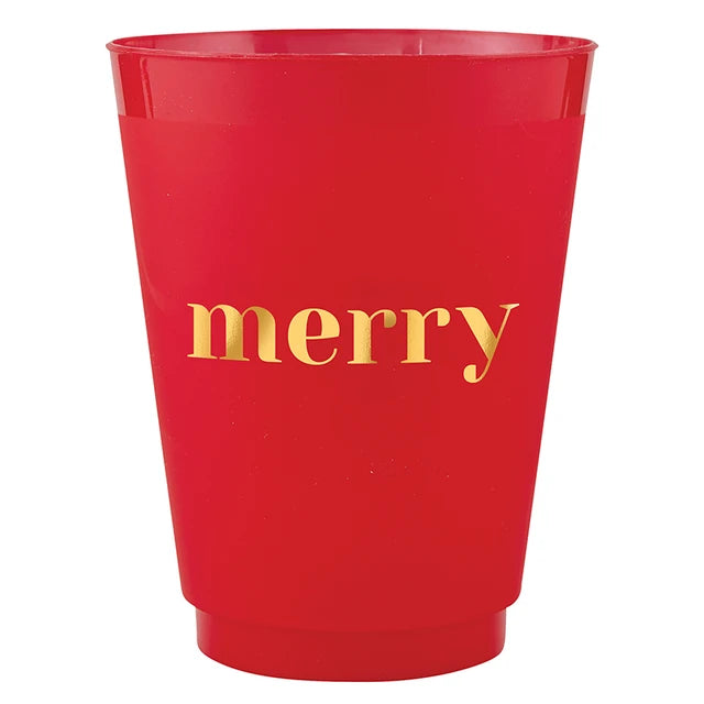 Holiday Theme Frosted Cups