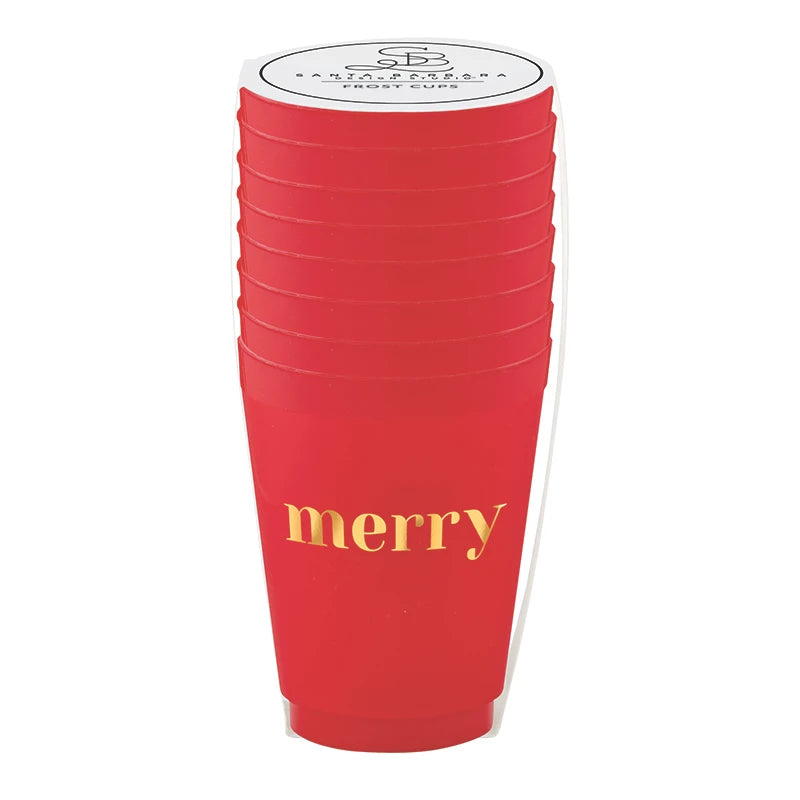 Holiday Theme Frosted Cups