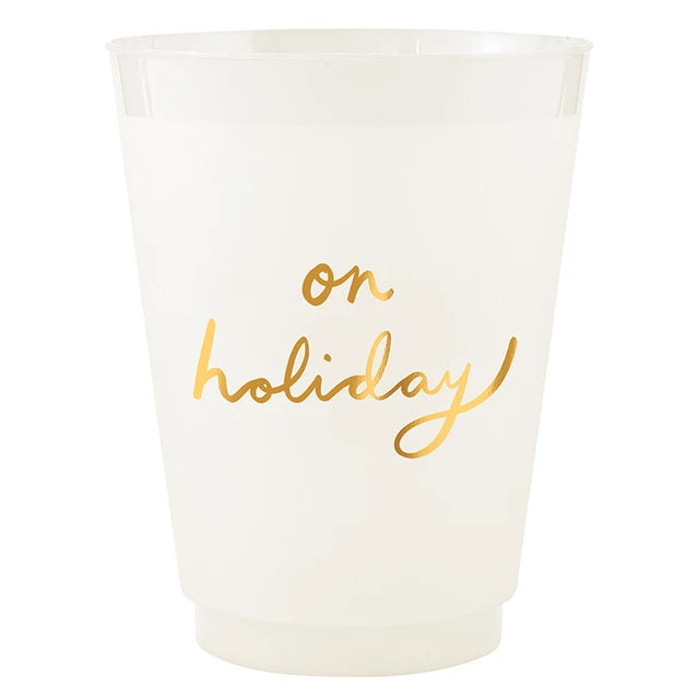 Holiday Theme Frosted Cups