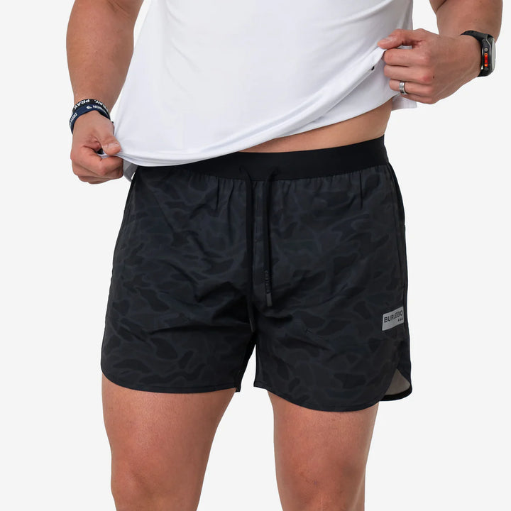 Burlebo Men's Black Camo Training Shorts