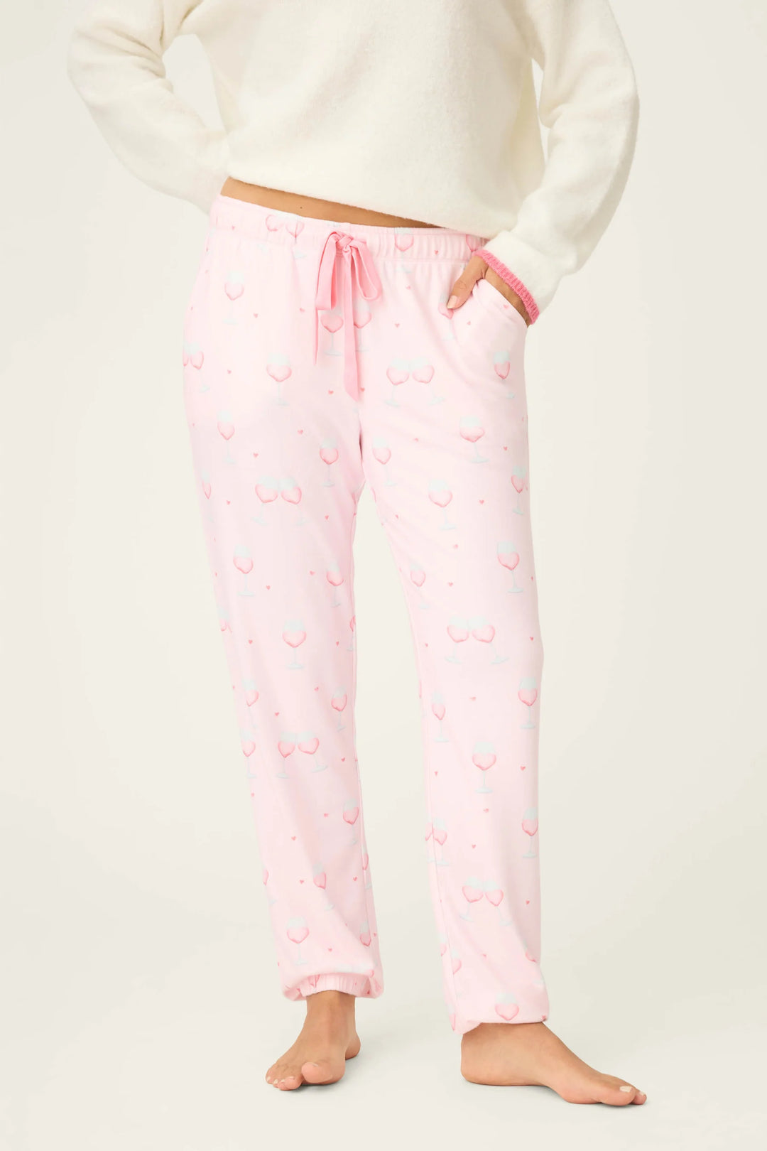 P.J. Salvage Happy Hour Wine Glass Print Pajamas