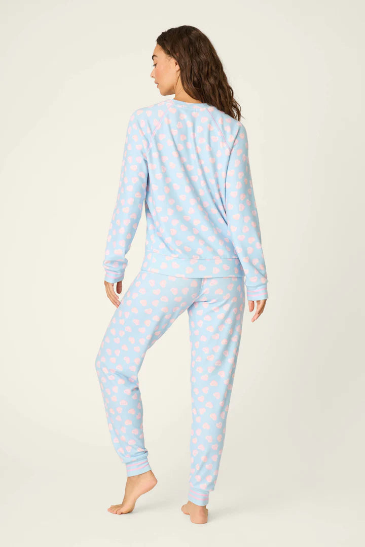 P.J. Salvage Sweetheart Love Hearts Print Peachy PJ Set