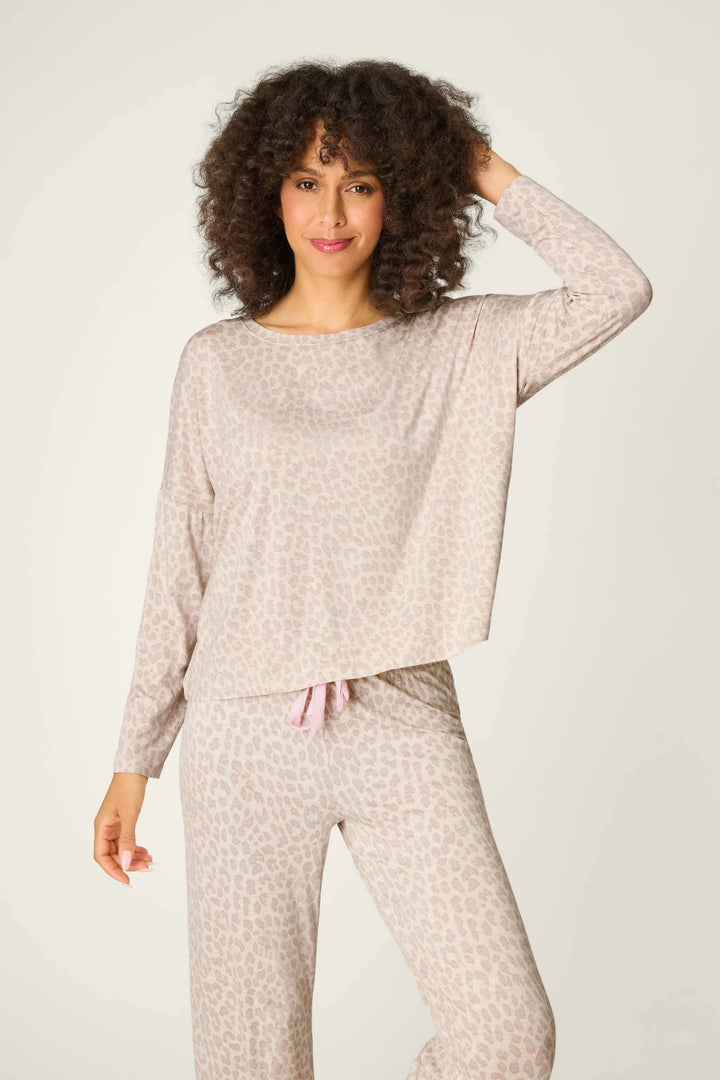 P.J. Salvage Luxe Leopard Dreams Long Sleeve Top