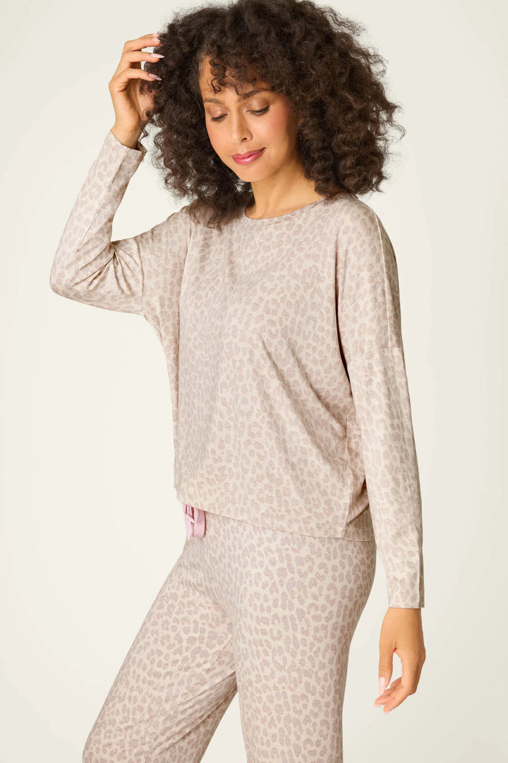 P.J. Salvage Luxe Leopard Dreams Long Sleeve Top