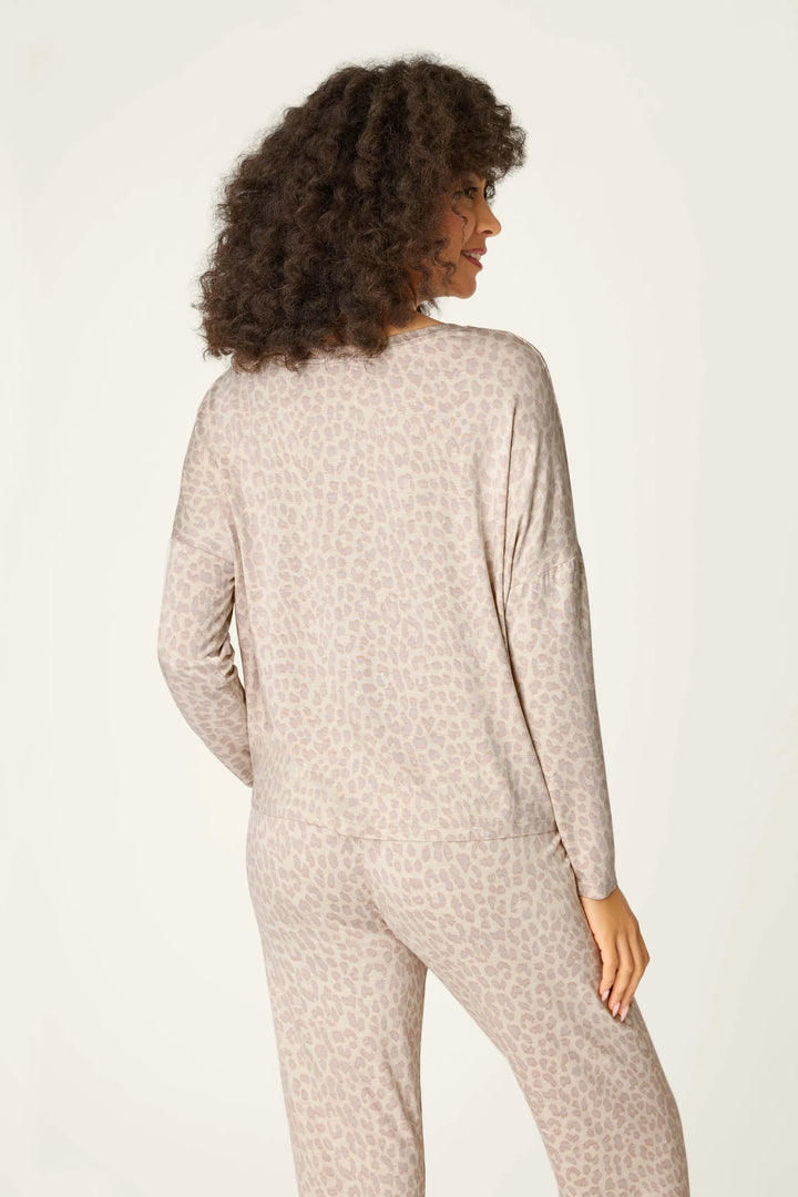 P.J. Salvage Luxe Leopard Dreams Long Sleeve Top
