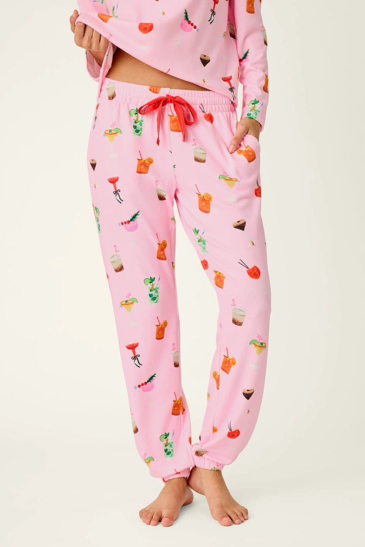 P.J. Salvage First Chair, Last Call Cocktail Print Jogger Pajama Pants