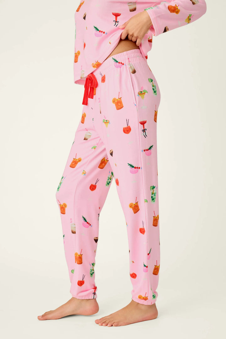P.J. Salvage First Chair, Last Call Cocktail Print Jogger Pajama Pants