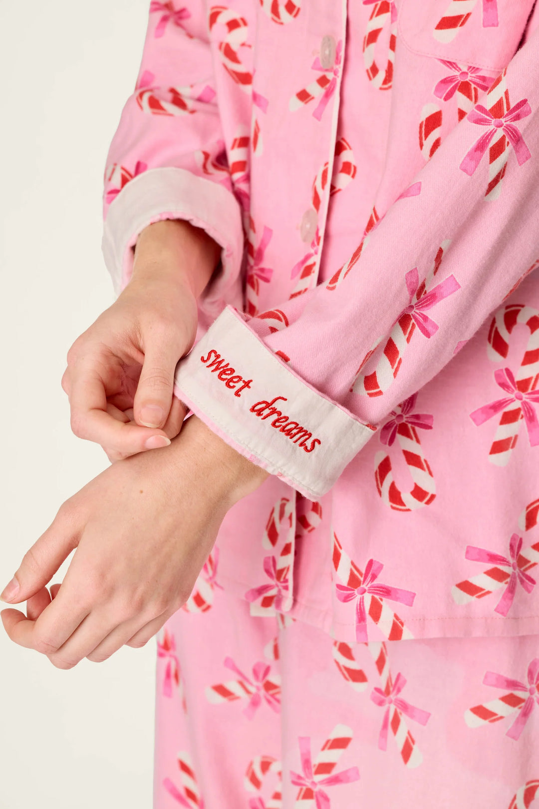 P.J. Salvage Sweeter Than Sugar Candy Cane Print 4-Piece PJ Set