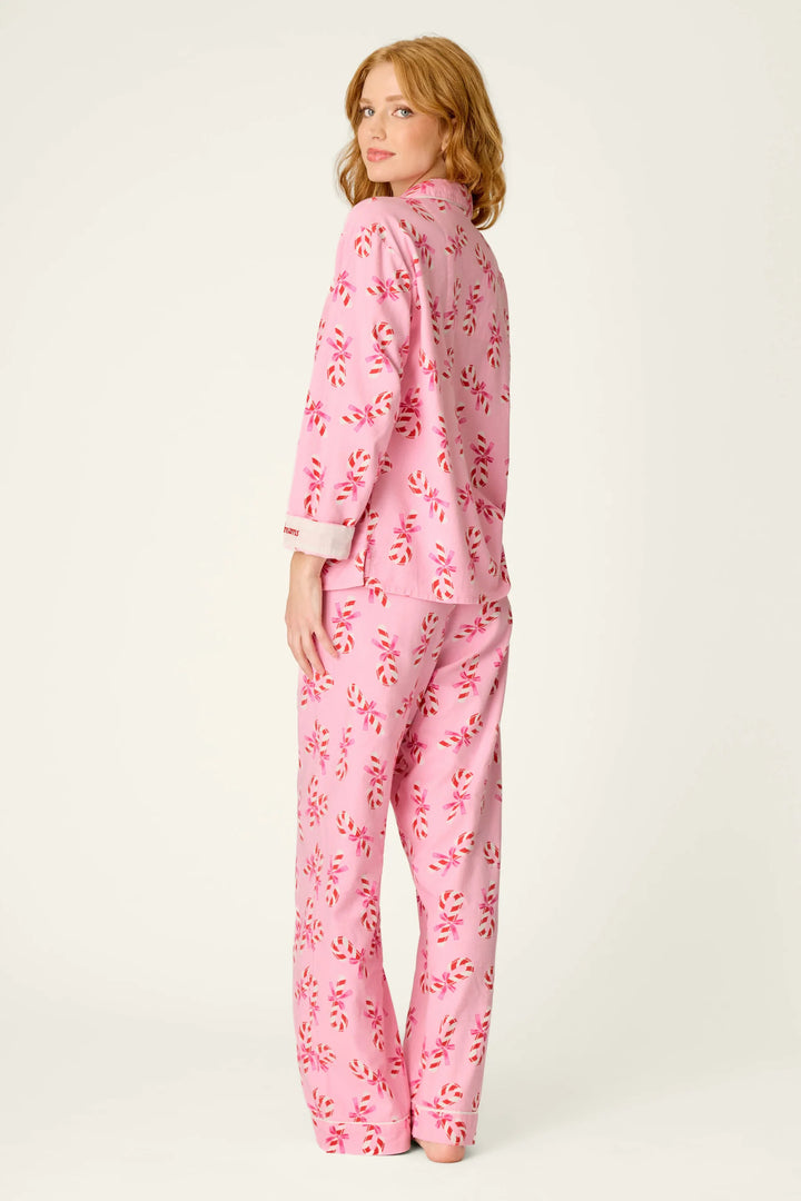 P.J. Salvage Sweeter Than Sugar Candy Cane Print 4-Piece PJ Set