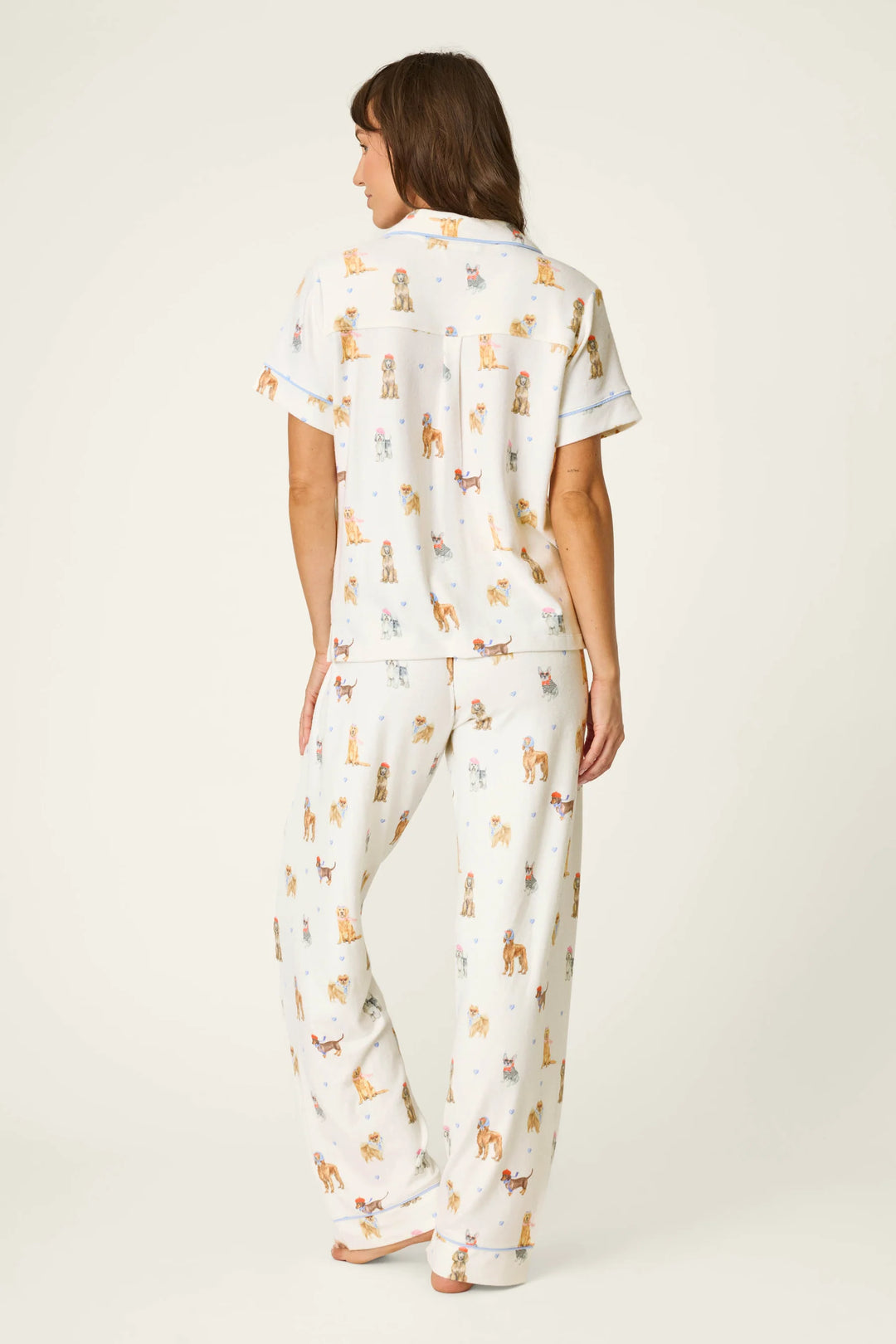 P.J. Salvage Meet Me in Pawris Dog Print 3-Piece PJ Set