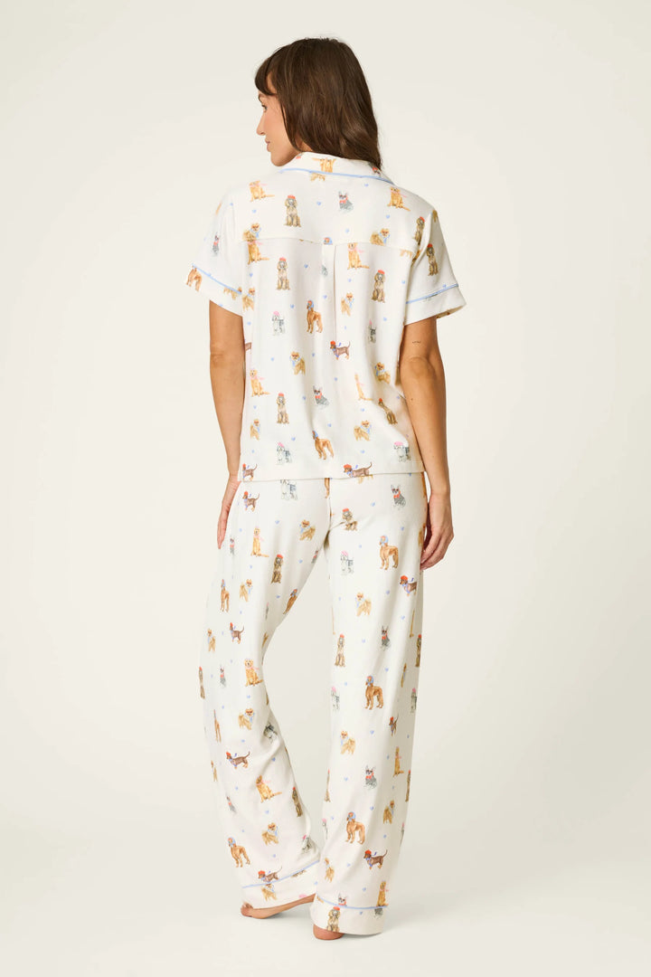 P.J. Salvage Meet Me in Pawris Dog Print 3-Piece PJ Set