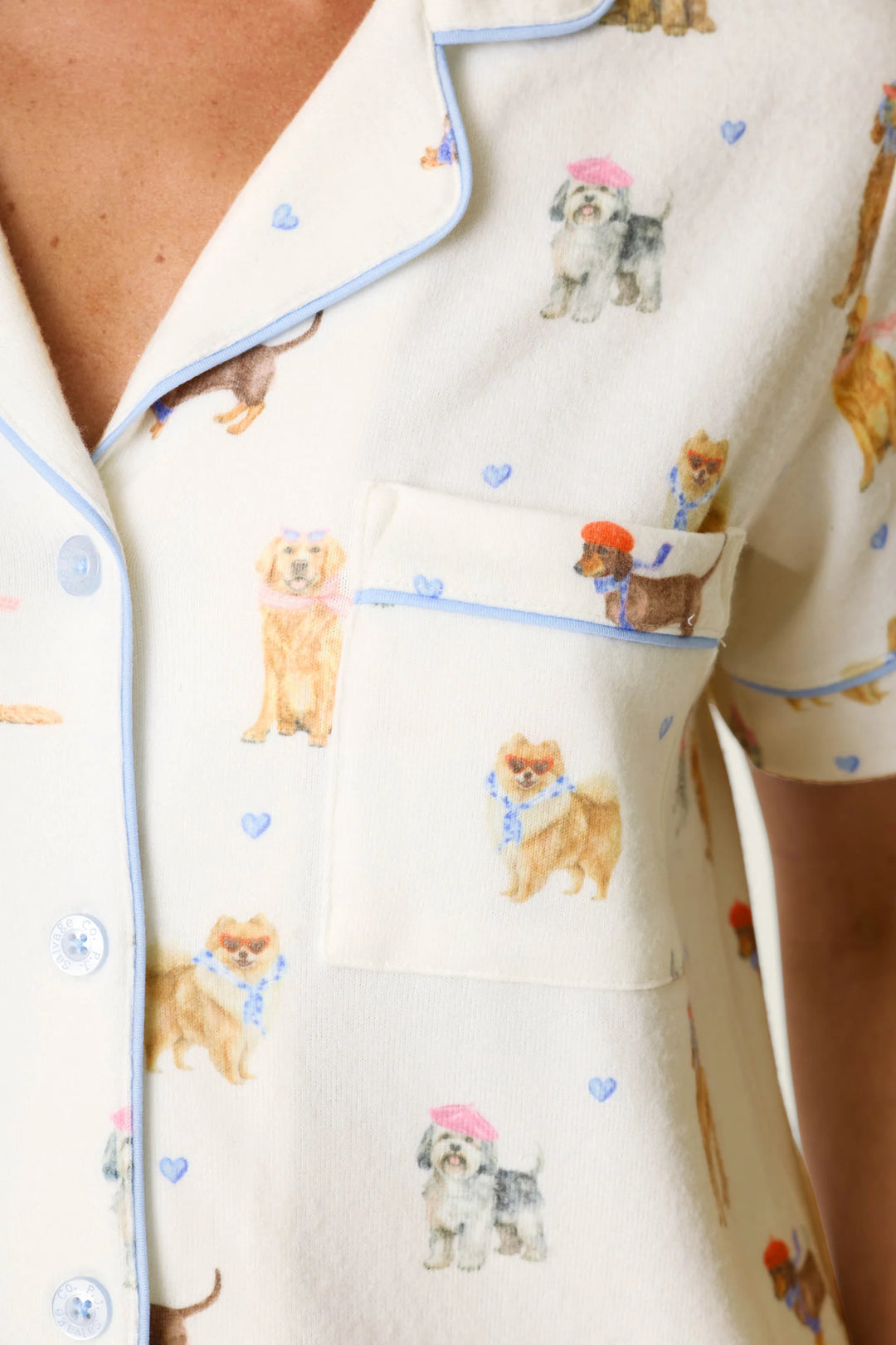 P.J. Salvage Meet Me in Pawris Dog Print 3-Piece PJ Set