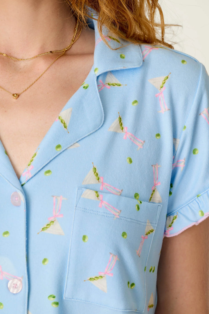 P.J. Salvage Olive You Martini Print Short PJ Set