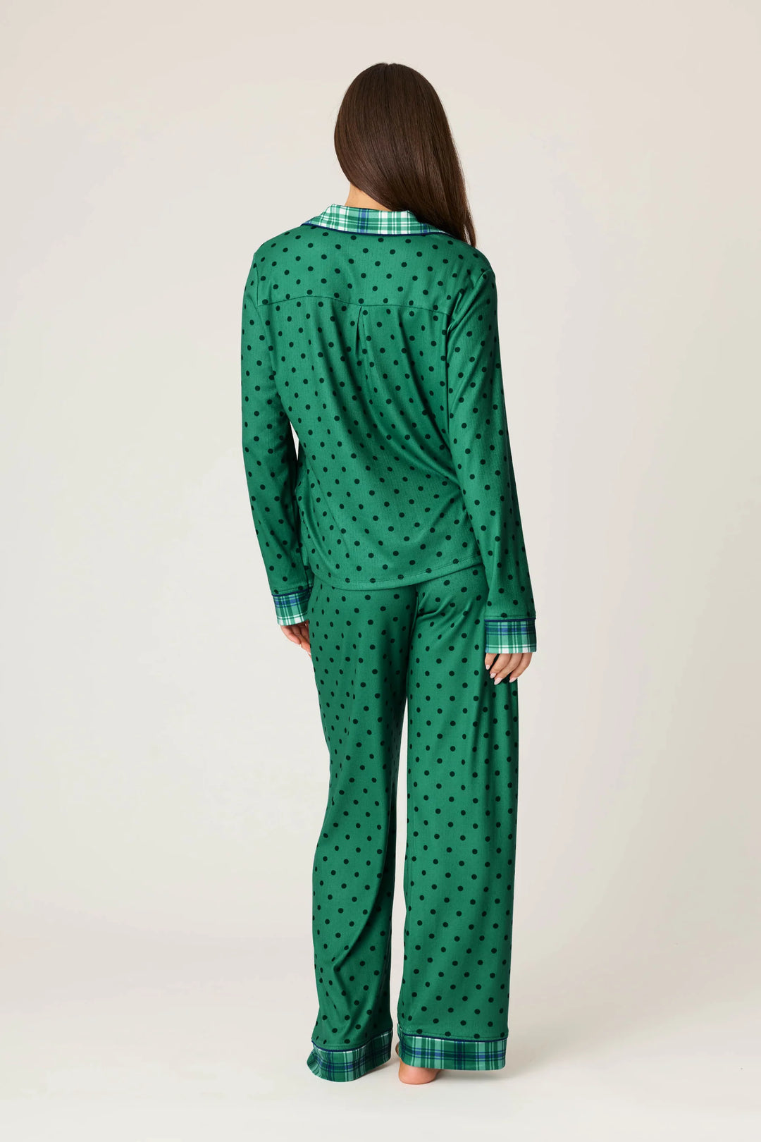 P.J. Salvage Plaid About You Polka Dots & Plaid PJ Set