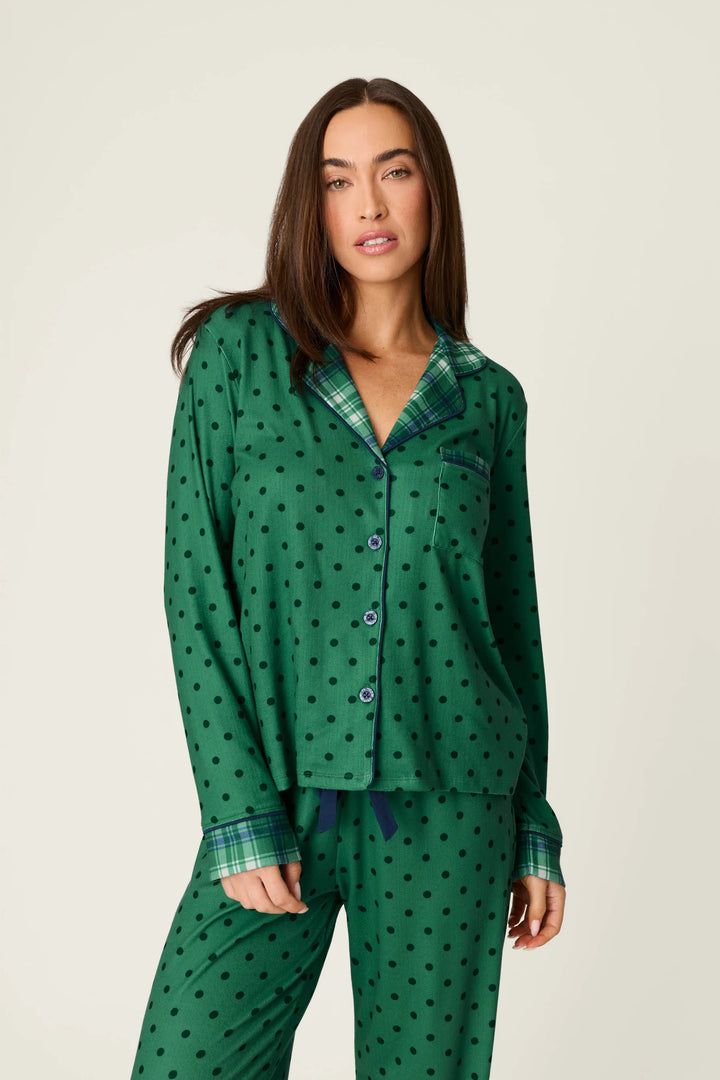 P.J. Salvage Plaid About You Polka Dots & Plaid PJ Set