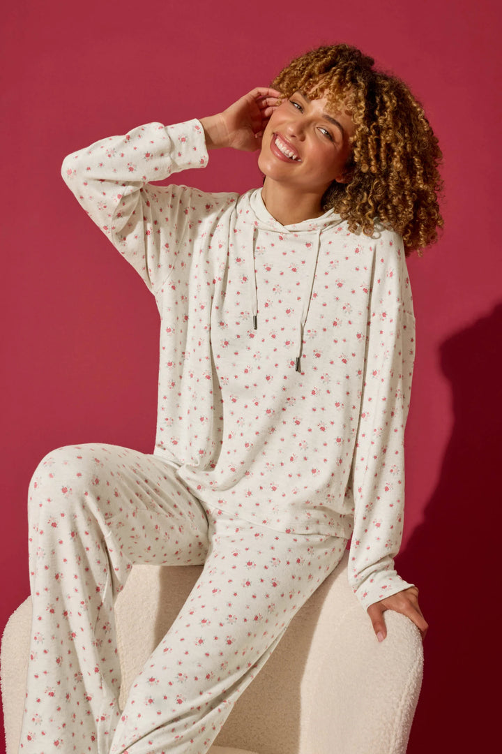 P.J. Salvage Romantic Rose Ditsy Floral Print Hoodie