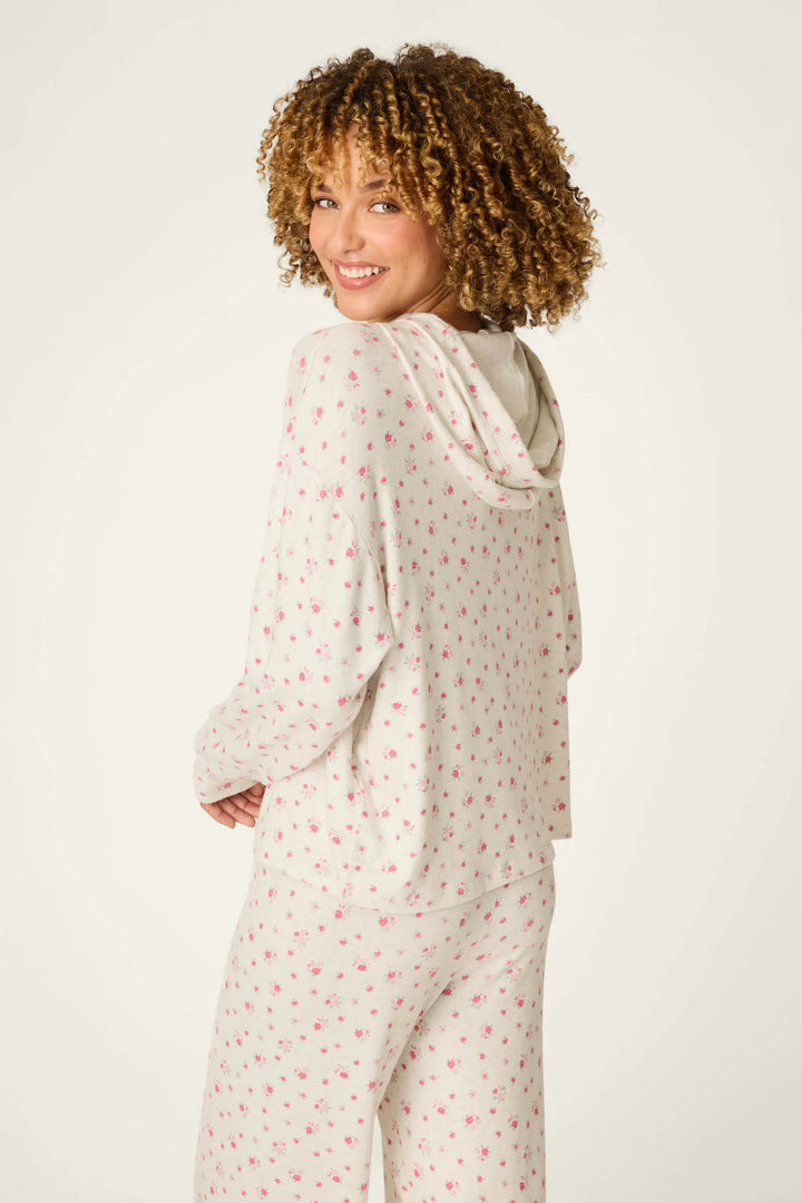 P.J. Salvage Romantic Rose Ditsy Floral Print Hoodie